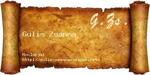 Gulis Zsanna névjegykártya